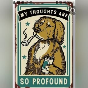 Dog with a pipe that Aluminum Decorative Sign